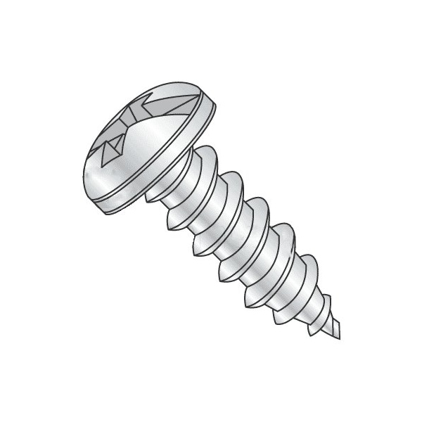 Newport Fasteners Sheet Metal Screw, #12 x 1-1/2 in, Zinc Plated Steel Pan Head Combination Phillips/Slotted Drive 673943-1700 - main